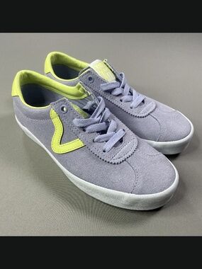 NEW Vans Shoes Womens 5.5 purple green suede leather skate casual